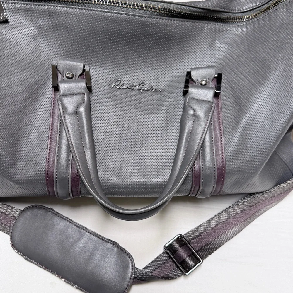 Robert Graham Charcoal and Burgundy Duffel Bag